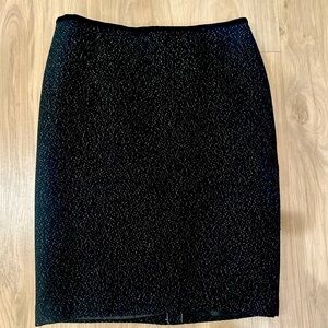 NWT Talbots Black and Gold Pencil Skirt